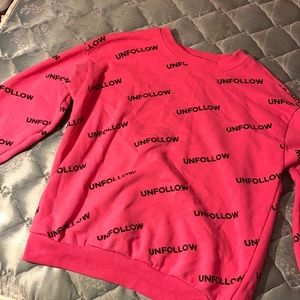 small, pink and black forever 21 sweatshirt